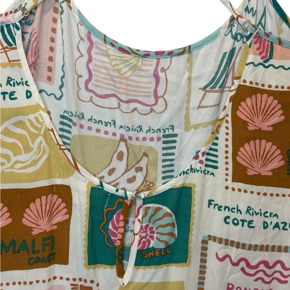 L*Space Summer Somewhere Print Slipdress - Postcards Sz: M - Picture 11 of 13